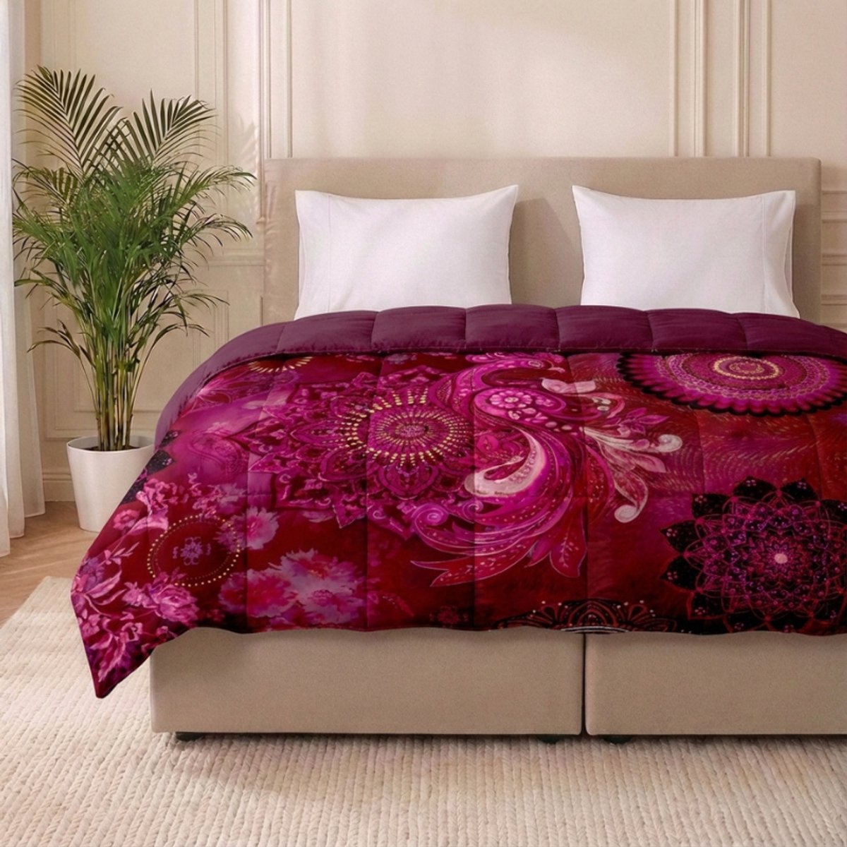 Dekbed-Discounter - Fresh and Co Dekbed Zonder Overtrek 240 x 200 cm - Wasbaar dekbed - Wasbaar op 40 graden - Verkoelend dekbed - Ornamental Elegance