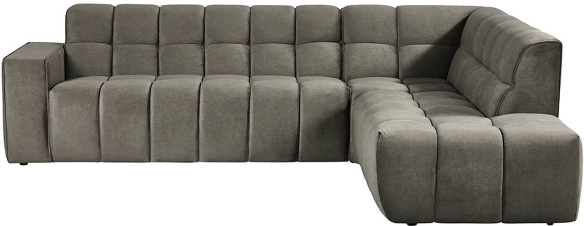 LABEL51 Valentino Hoekbank - Bruin - Velvet - Hoekbank Rechts