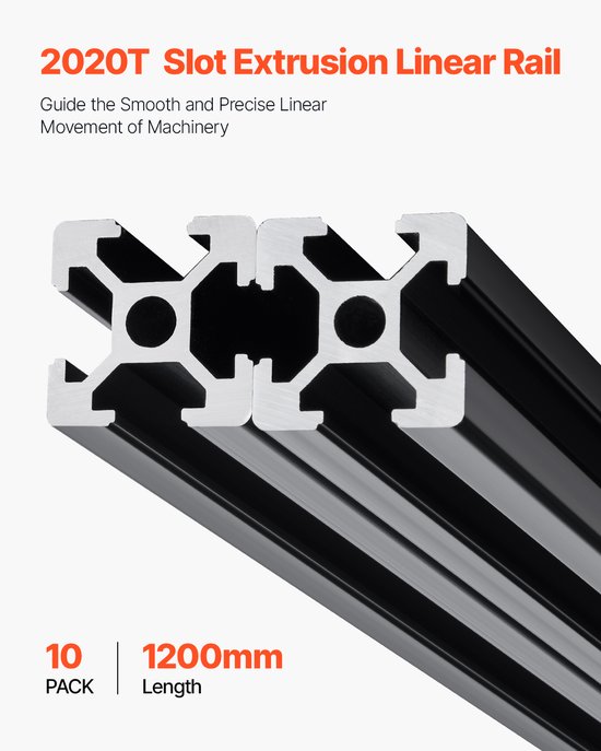 Groeven In Rails VEVOR 10-delige set van 1200 mm aluminium profielen met T-groeven, 2020 ...