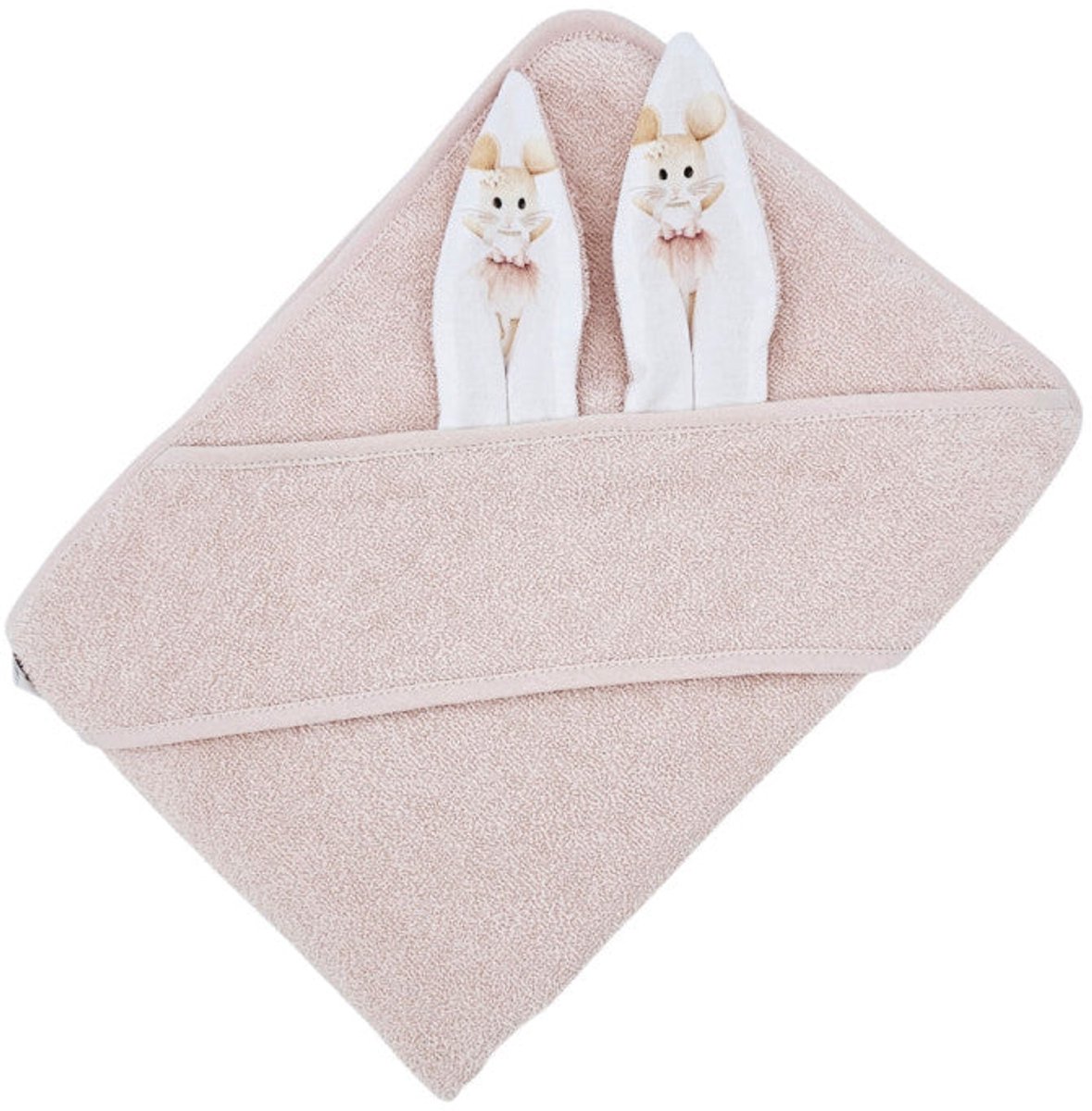Cotton bathrobe Ballerina Mouse / Rose Pink