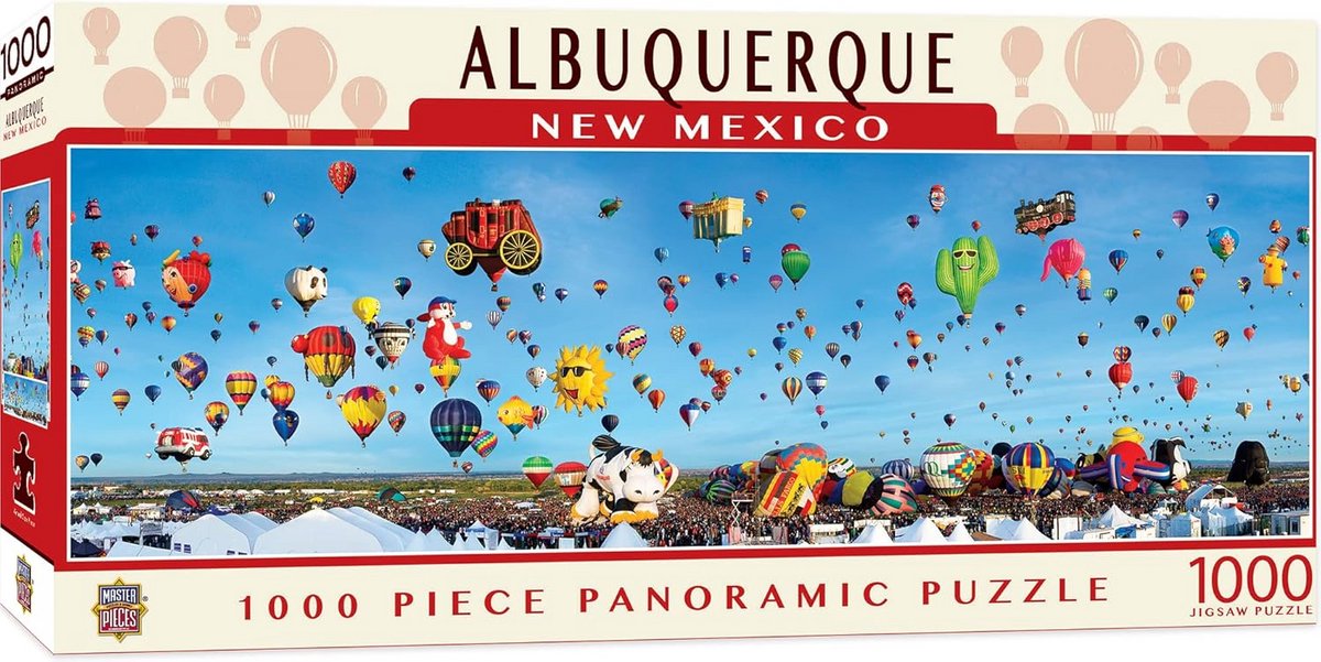 Panoramische Puzzel - 1000 Stukjes - Adembenemend Stadsgezicht van Albuquerque