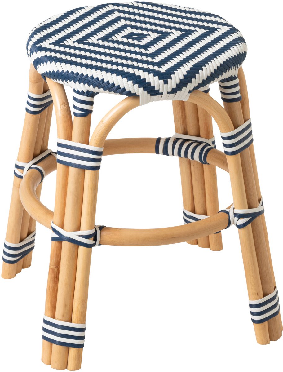 kruk Geo - riet - blauw/wit - 2 stuks