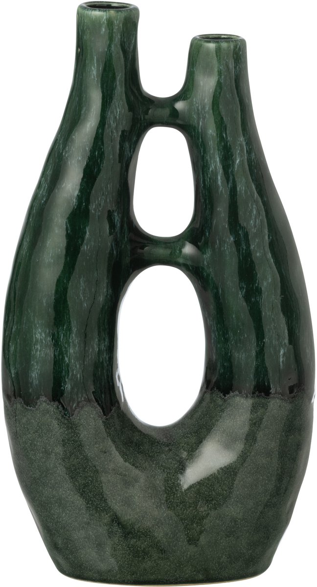 J-Line vaas Jeanne - steengoed - groen - large