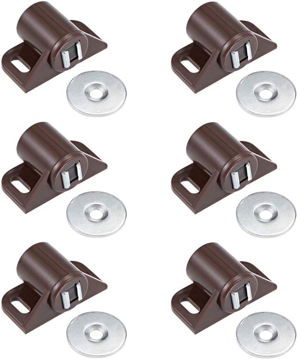 Set van 6 Magnetische Sluitingen voor Kastdeuren - Sterke Magneet Bevestiging - Kastdeursluiting Bruin
