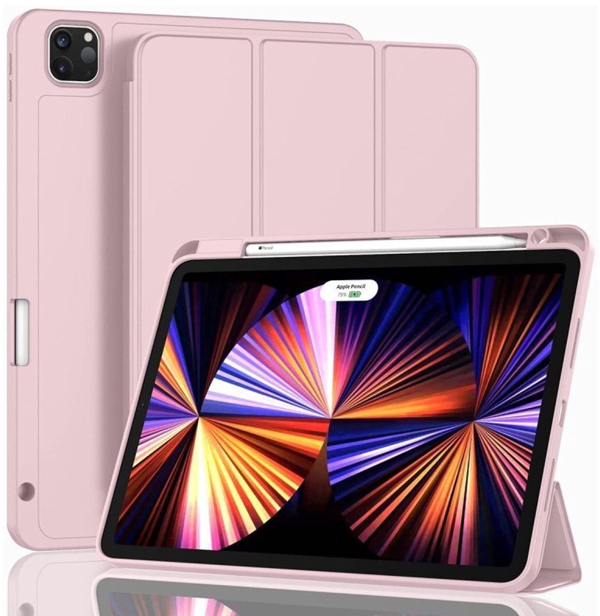 Flexibele Trifold Hoes geschikt voor iPad Pro 11 inch M5 (2025) - roze