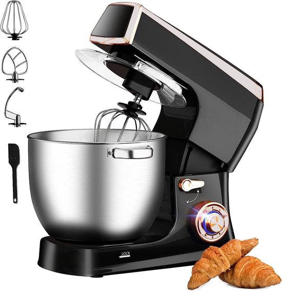 Krachtige Keukenmachine 2100W met 7.5L RVS Kom en Diverse Accessoires Zwart van Merkloos — afbeelding 3