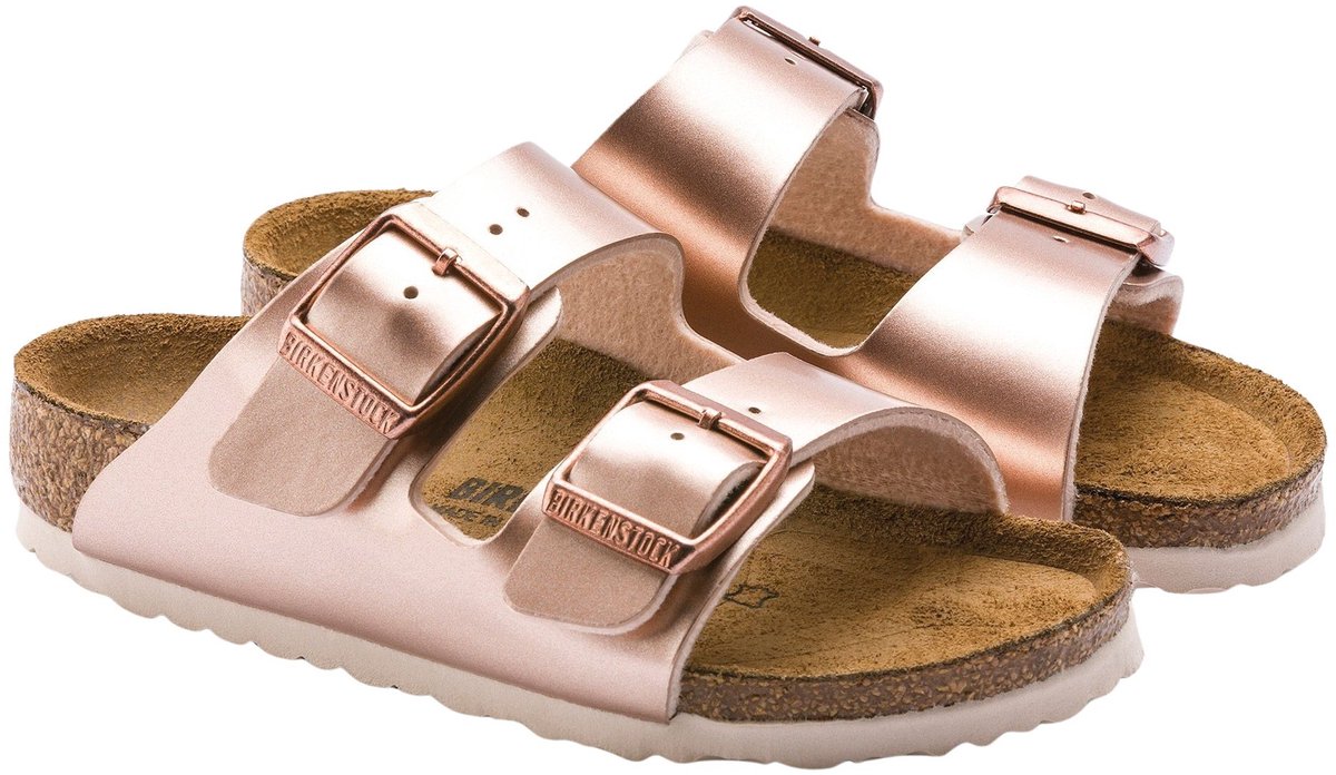 Birkenstock Arizona Electric Metallic Slippers Junior Roze