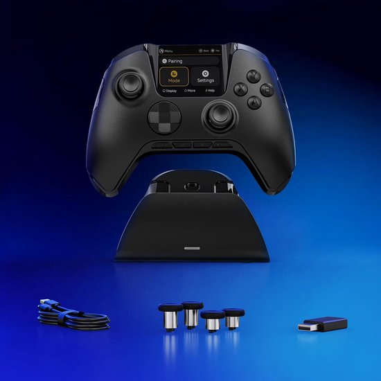 Interactieve Gamecontroller voor PC/Switch/iOS/Android - 1800mAh Hall Effect met LED & Toetsen Mappen - Met Oplaaddock — afbeelding 5
