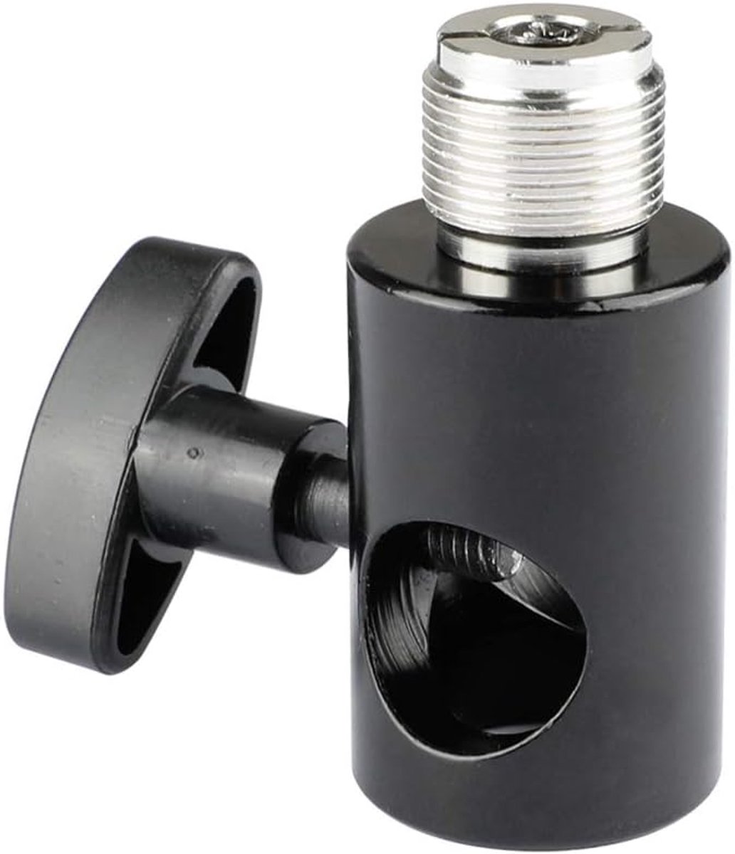 Lichtstangaansluiting met microfoonschroef 1/4 inch - 20 inch naar 5/8 inch - 27 inch