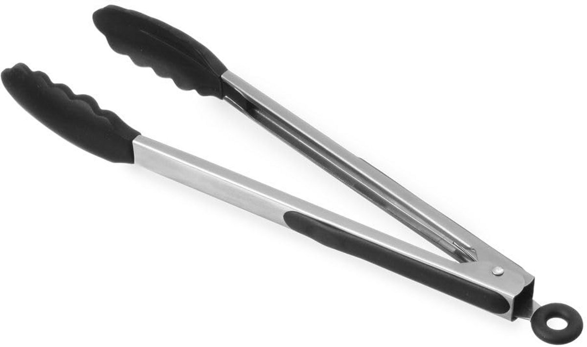 Serveren tang met hittebestendige siliconen bek en soft grip handvat