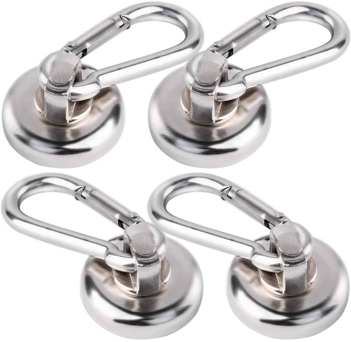Magnetische haken 25 mm, extra sterk, 22 kg, pack van 4