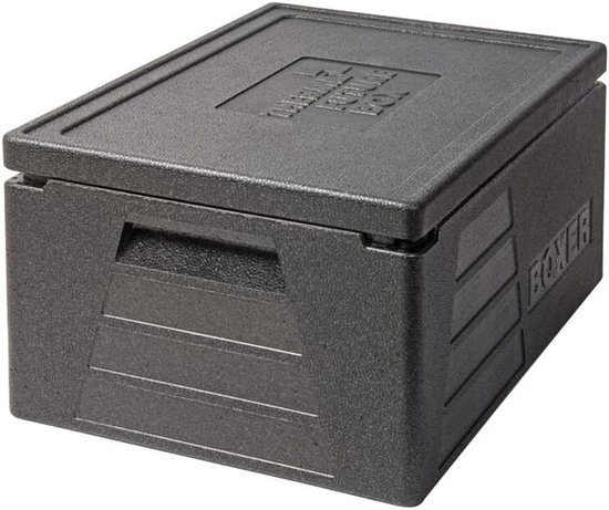 Thermo Future Box Square GN 1/1 Premium Transport Box, Warming Box and Insulation Box with Lid, Thermobox Made of EPP (Expanded Polypropylene), Black, 42 Litre Boxers van Merkloos — afbeelding 2