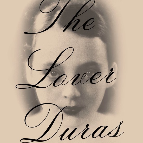 Couverture du livre "The Lover" de Duras, avec une photo floue d'une femme.