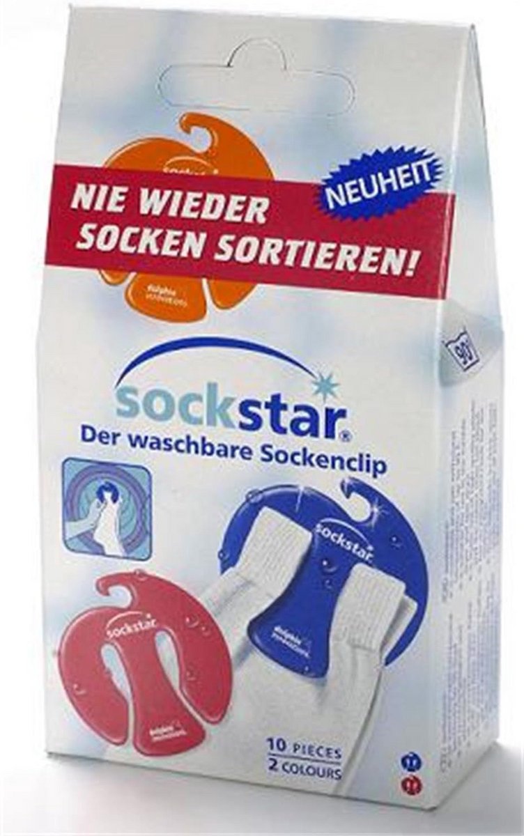 Wasmachinebestendige Sokkenclips voor Heren en Dames met Ophanglus