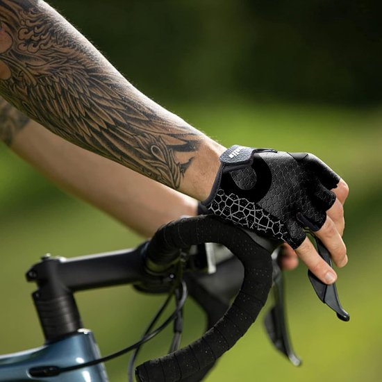 Schokabsorberende Fiets- en Mountainbike Handschoenen met Antislip voor Heren en Dames — afbeelding 2