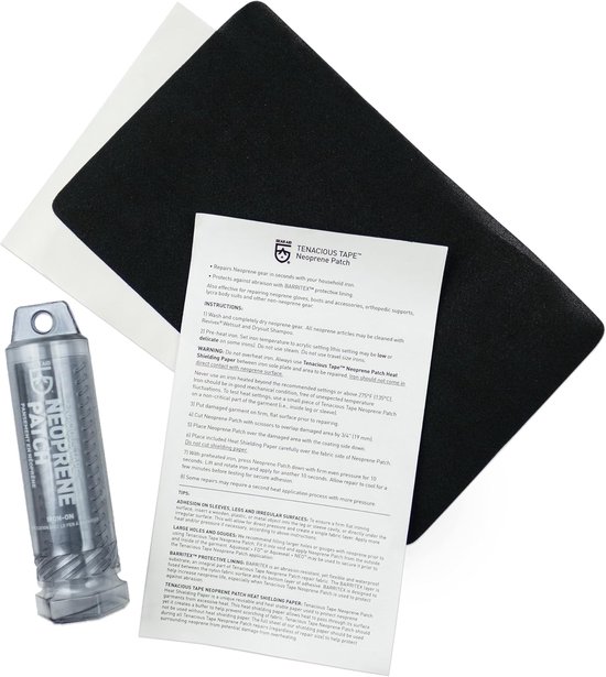Neopreen Reparatiepleisters Stof Stof Reparatie Set 2 Stuks Zwart - Strijkbaar en Flexibel van Merkloos — afbeelding 3
