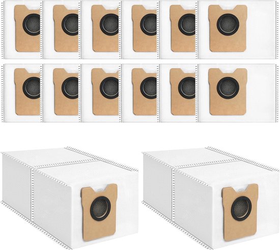 14 pièces de sacs à poussière pour aspirateur robot Eufy C20 Omni/C10 - grande capacité - sacs d'aspirateur jetables