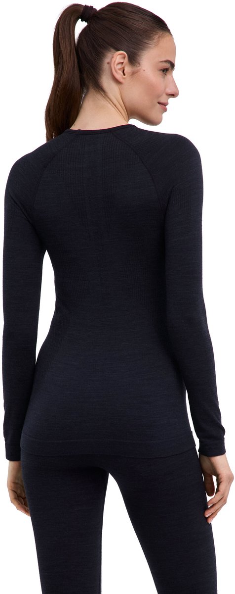 FALKE Wool-Tech Longsleeve sneldrogend wol functioneel functioneel shirt met lange mouwen dames zwart - maat S — afbeelding 2