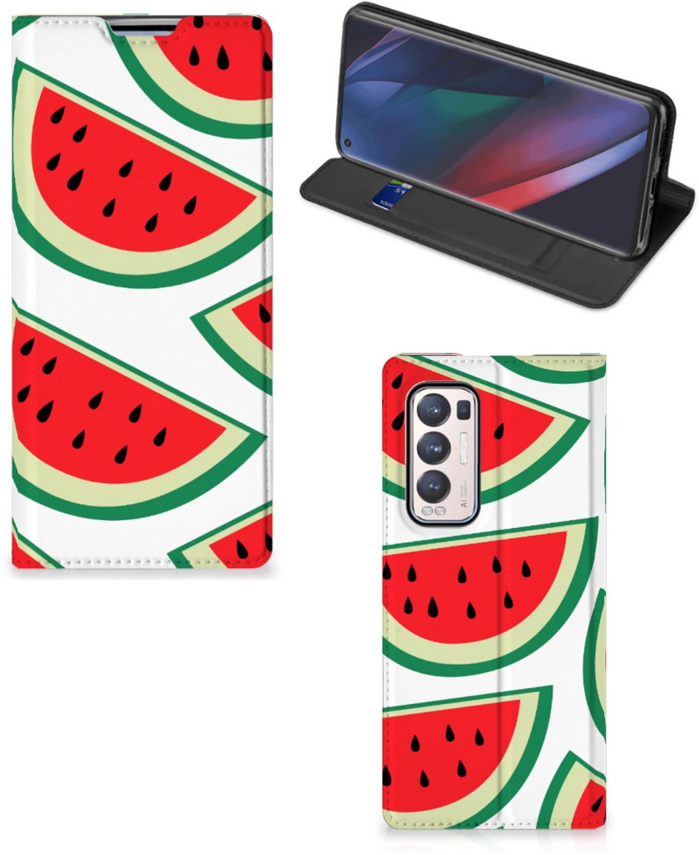 OPPO Find X3 Neo Flip Style Cover Watermelons