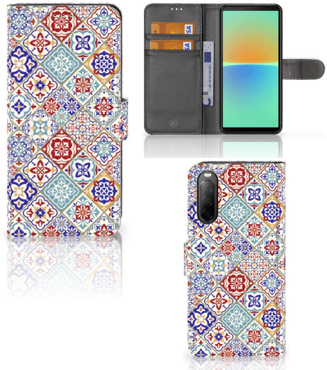 Sony Xperia 10 IV Bookcase Tiles Color