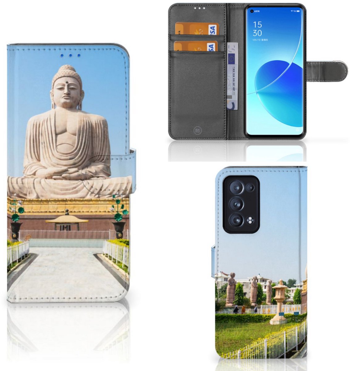 OPPO Reno 6 Pro Plus 5G Flip Cover Boeddha