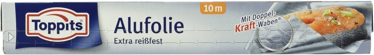 Aluminiumfolie met Dubbele Sterkte - 10 m x 29,5 cm, Honingraatdispenser