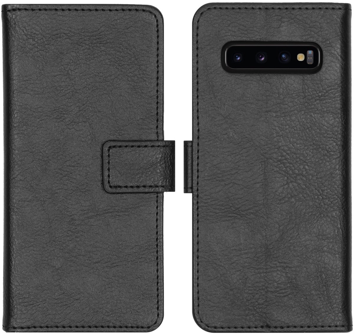imoshion Hoesje - Geschikt voor Samsung Galaxy S10 - Luxe Bookcase - Zwart