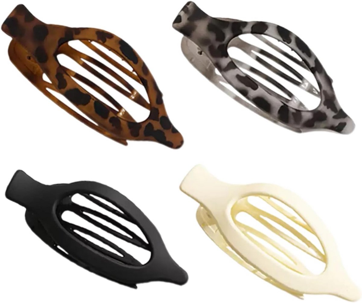 Haarspeldjes voor Dik Haar - Set van 4 Matte Klauwclips voor Vrouwen en Meisjes