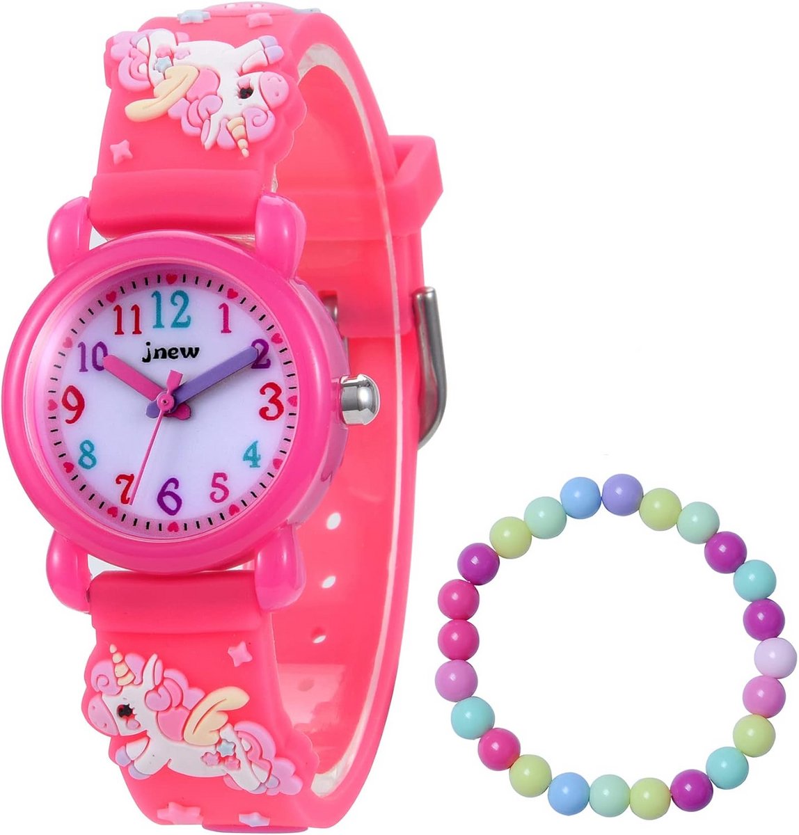 Schattige Kinderhorloges voor Meisjes van 3 tot 10 jaar - Analoge Kwarts Horloges met Siliconen Band