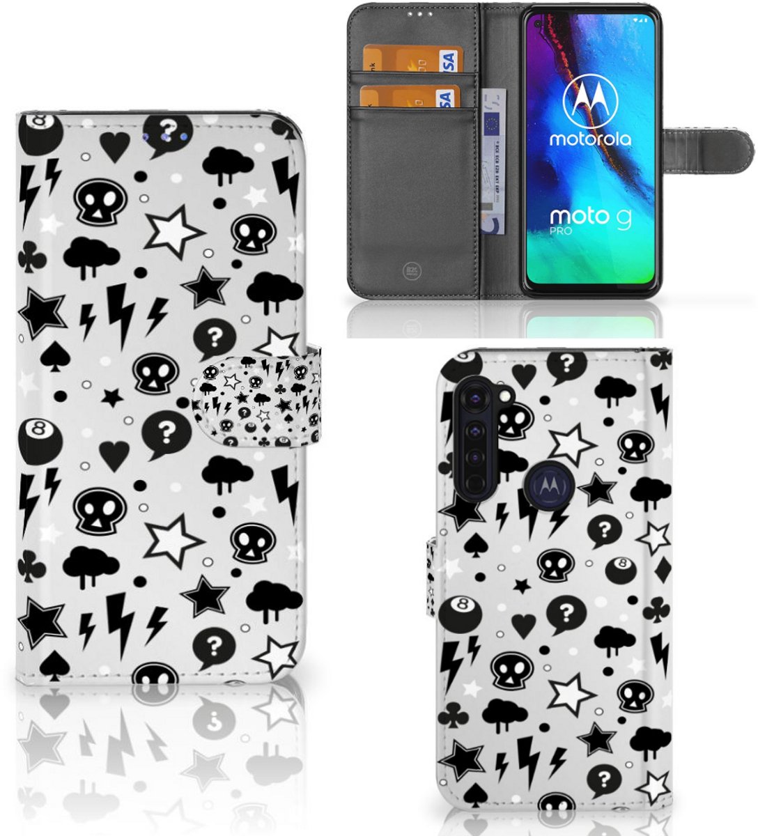 Telefoonhoesje met Naam Motorola Moto G Pro Silver Punk