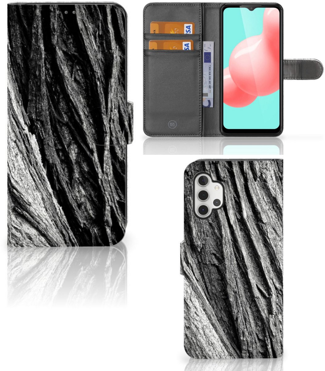 Book Style Case Samsung Galaxy A32 5G Boomschors Grijs