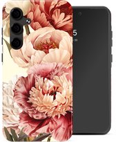 Etui Selencia - Convient pour Samsung Galaxy S24 FE - Coque arrière - Vintage Peony