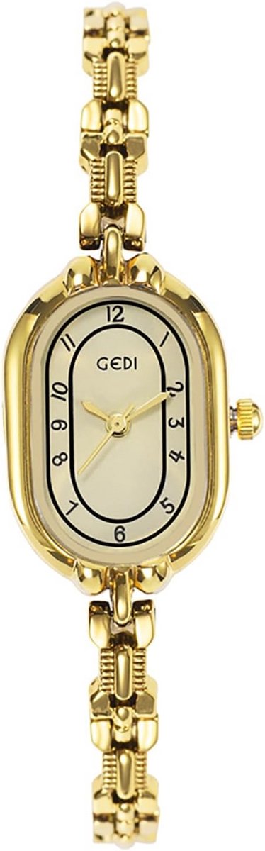 Luxe Vintage Ovale Dameshorloge met Armband Stijl