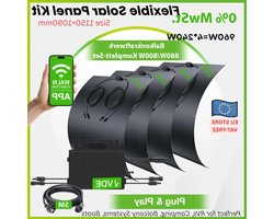 960W Balkon Zonne-energie Set – Flexibel Zonnepaneel Kit – Balkon Solar Kit – Draagbaar Zonne-energie Systeem – Off-Grid Zonnepaneel Set – Plug & Play Snel Installeren – IP67 Weerbestendig