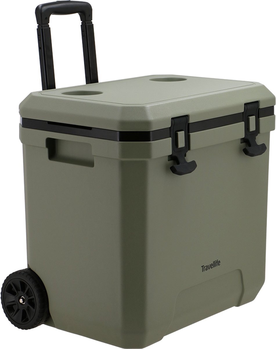 Travellife Magnus Koelbox 36L Groen met Wielen - Houdt 48 uur koel - Geschikt voor 1,5L flessen - Robuust en hoogwaardig