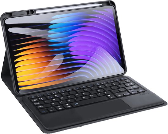 Dux Ducis - Étui de clavier adapté pour Xiaomi Pad 7/7 Pro - Avec support pour stylet - Amovible - QWERTY - Clavier de tablette avec pavé tactile - Noir