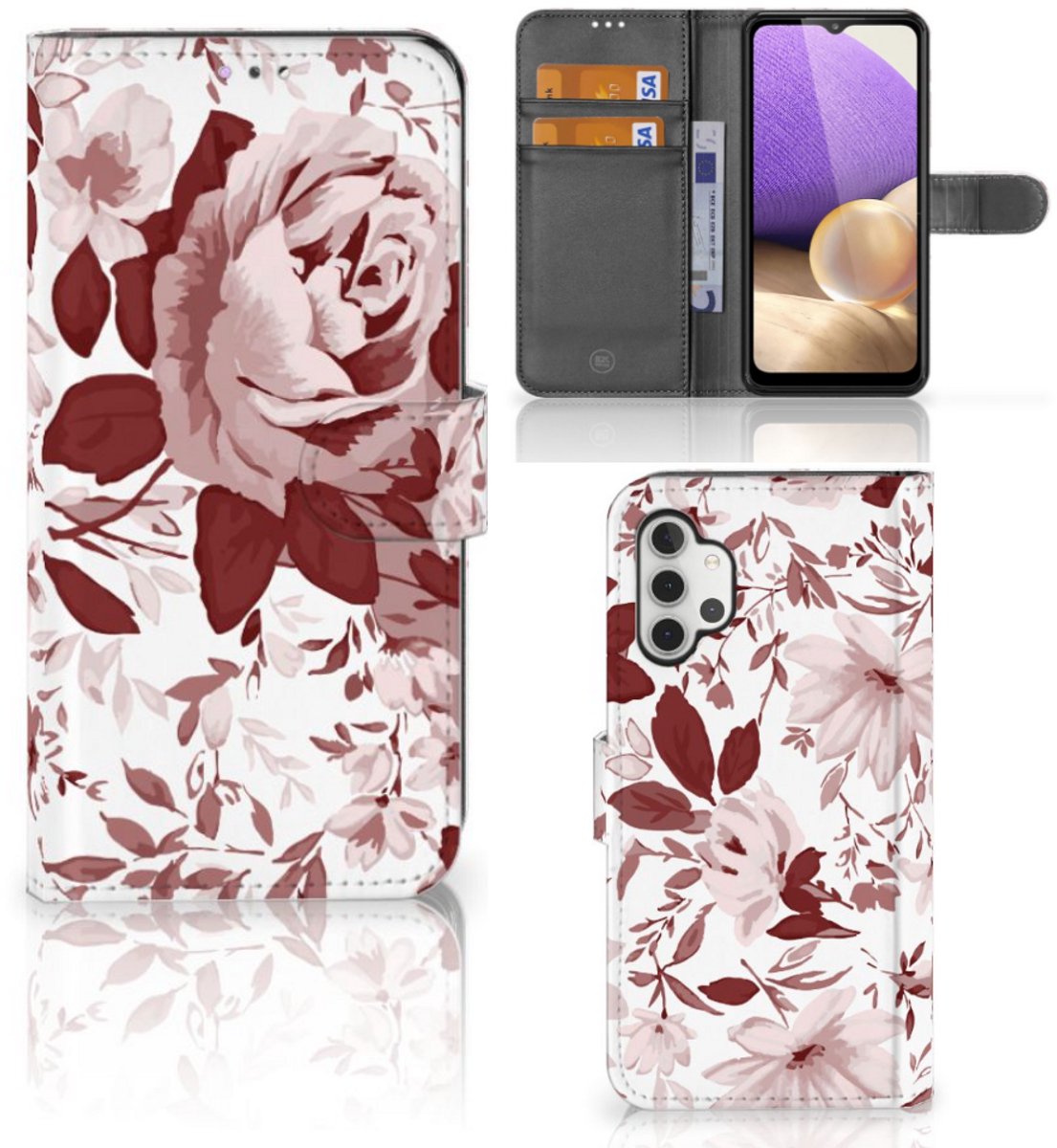 Hoesje Samsung Galaxy A32 4G Watercolor Flowers