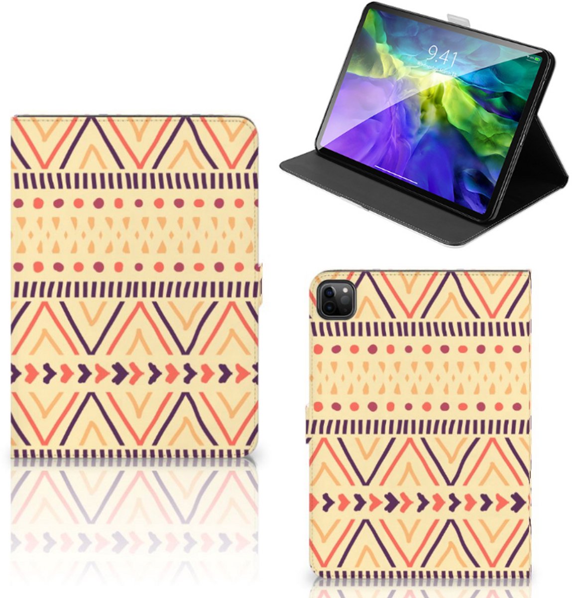 iPad Pro 11 2020/2021/2022 Tablet Hoes Aztec Yellow