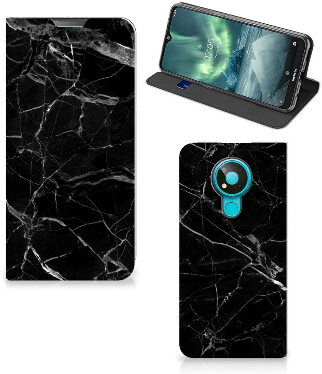 Nokia 3.4 Standcase Marmer Zwart - Origineel Cadeau Vader
