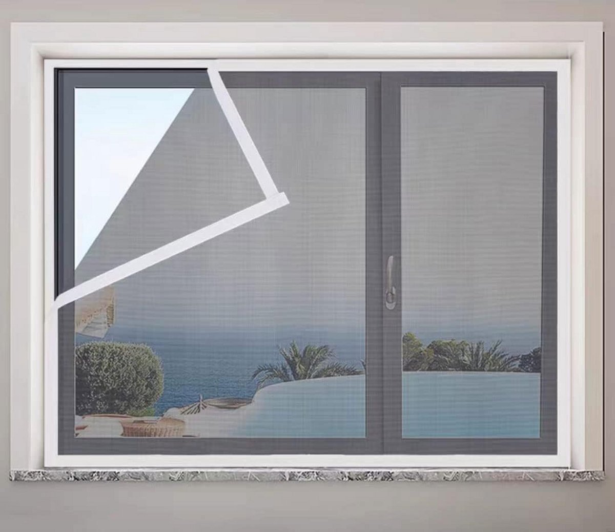 Raamhor 115 x 135 cm - Insectenscherm voor muggen, doe-het-zelf vliegennet