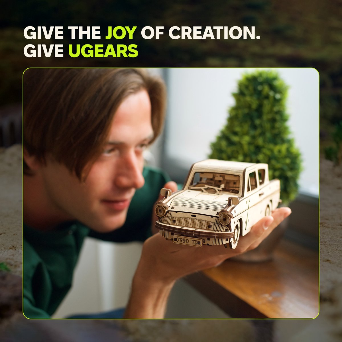 UGEARS 3D Modelbouw - Flying Ford Anglia™ - Harry Potter™ - Mechanisch Bouwpakket Hout - Educatief Speelgoed — afbeelding 21