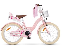 SJOEF Dolly Meisjesfiets 18 inch - Kinderfiets 5, 6 & 7 jaar - Fiets 18 inch - Unicorn - Roze