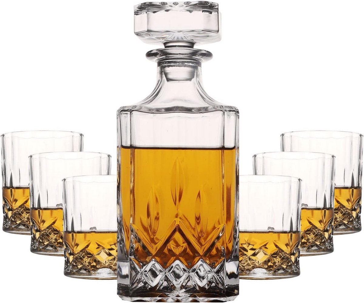 Premium Whiskey Decanter Set met 6 Scotch Glazen voor een Perfecte Whisky Beleving