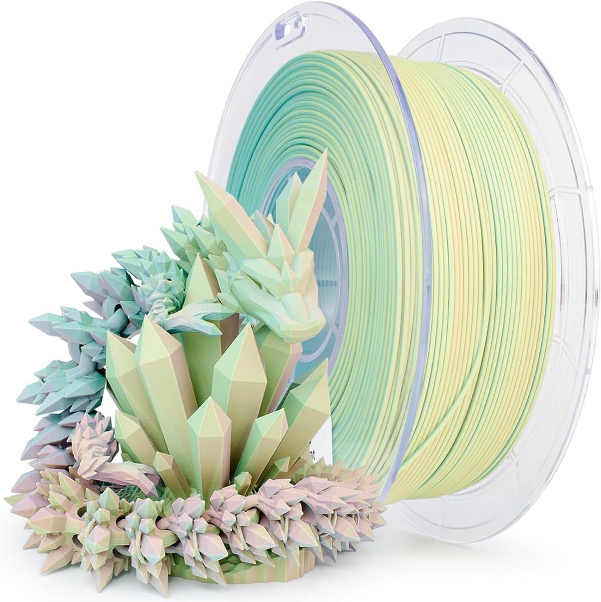 Tricolor 3D Printer Filament - Co-Extrusion Matte PLA 1.75mm 1kg voor FDM Printers