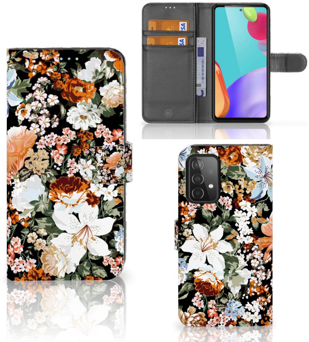 Hoesje voor Samsung Galaxy A52 Dark Flowers