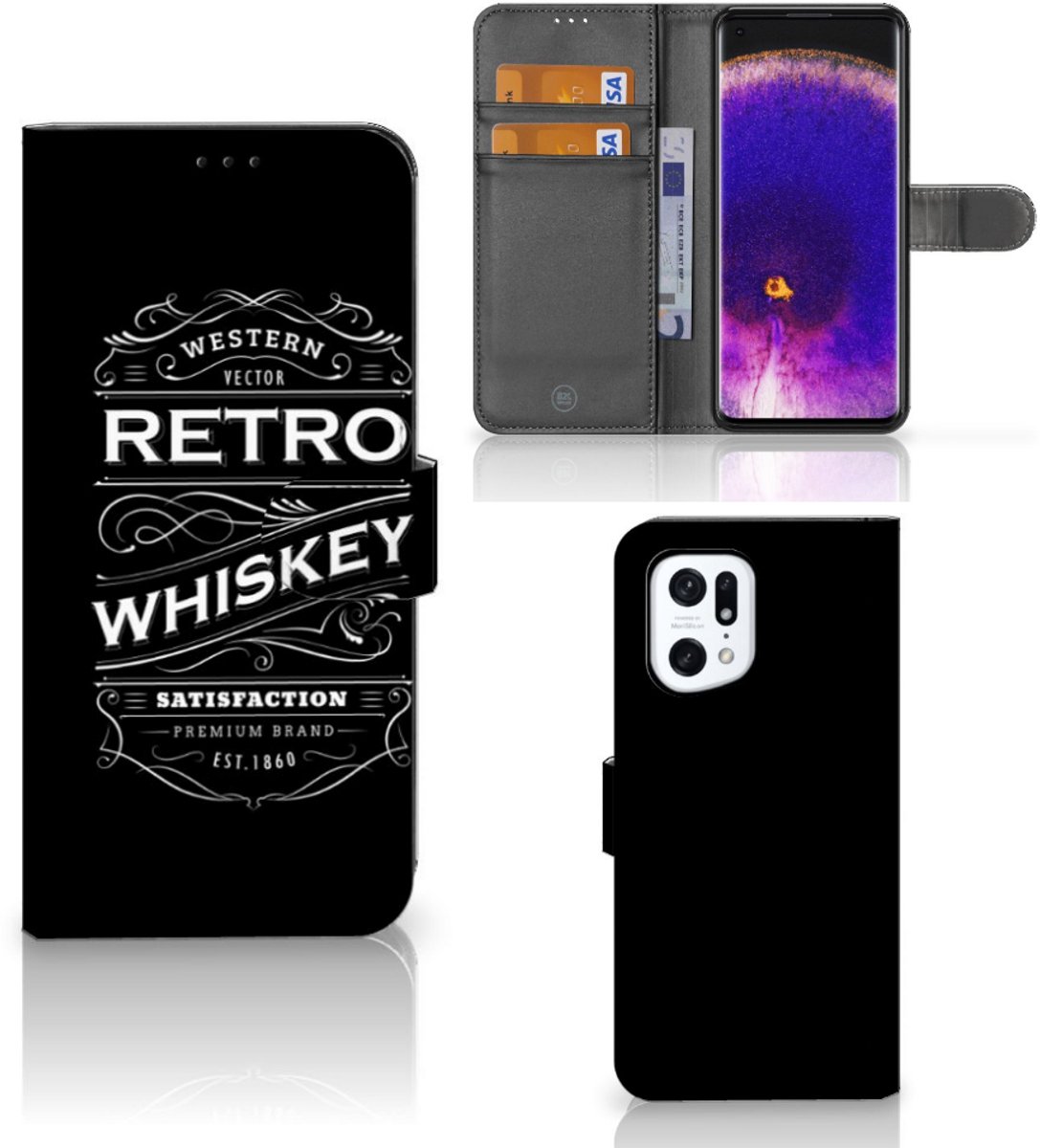 OPPO Find X5 Pro Book Cover Whiskey