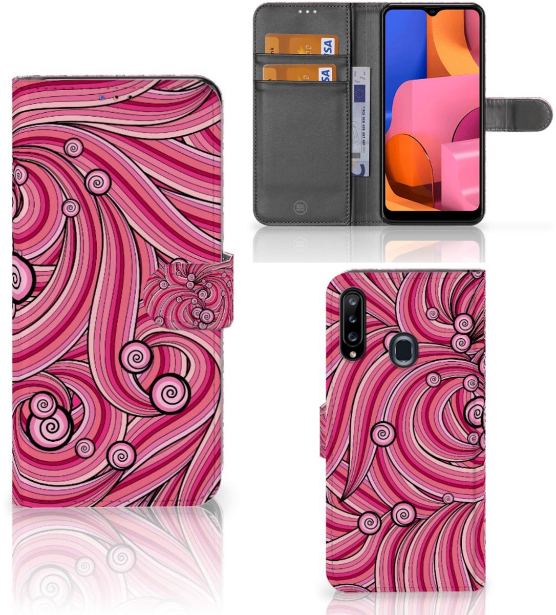 Samsung Galaxy A20s Hoesje Swirl Pink