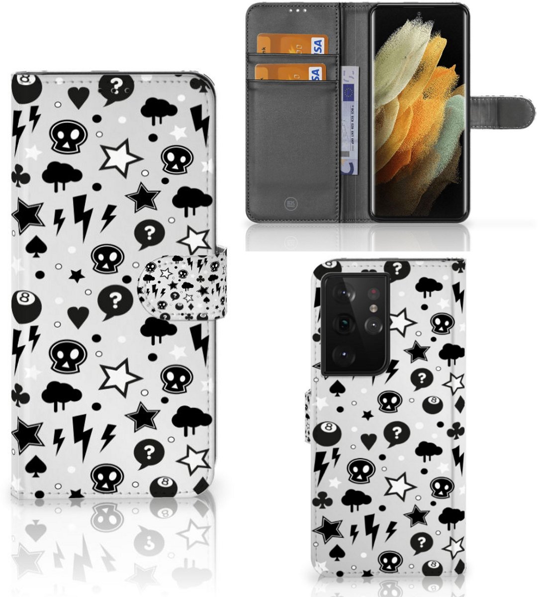 Telefoonhoesje met Naam Samsung Galaxy S21 Ultra Silver Punk