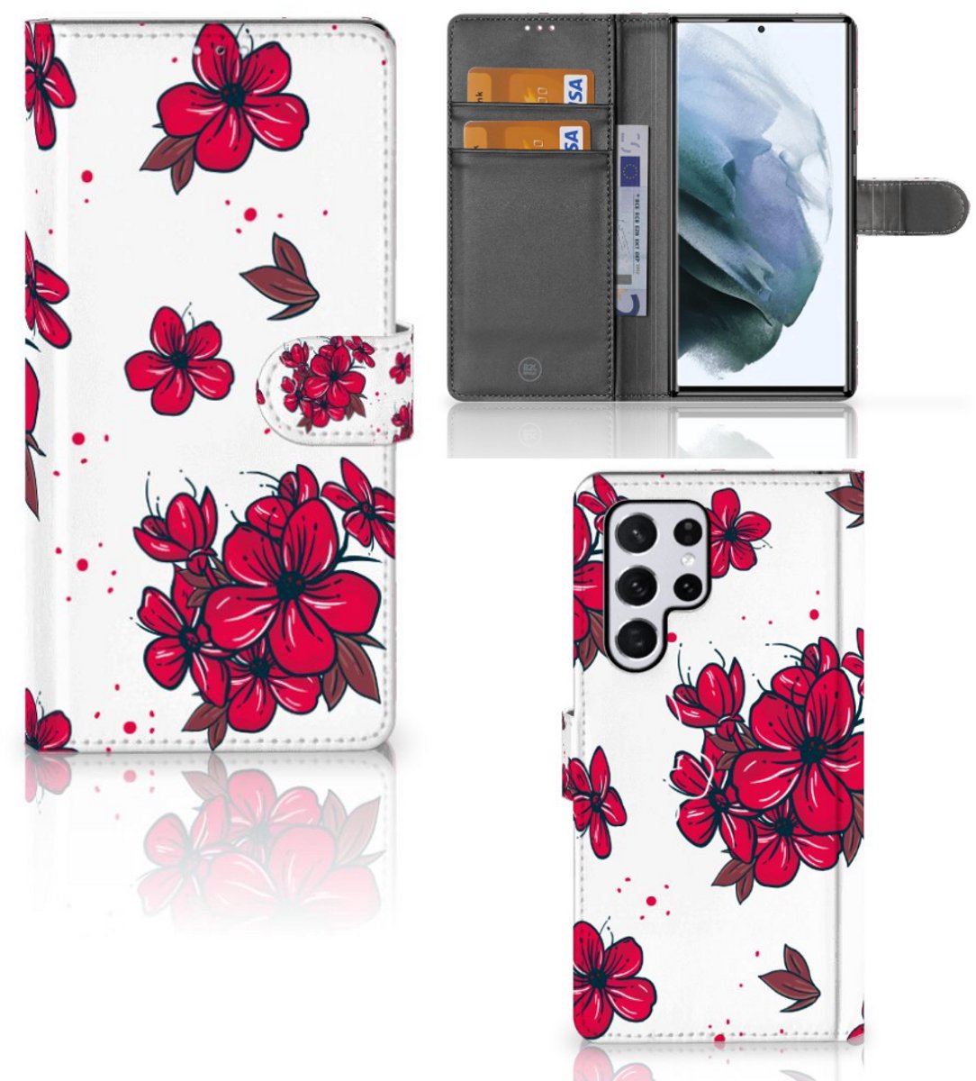 Samsung Galaxy S22 Ultra Hoesje Blossom Red