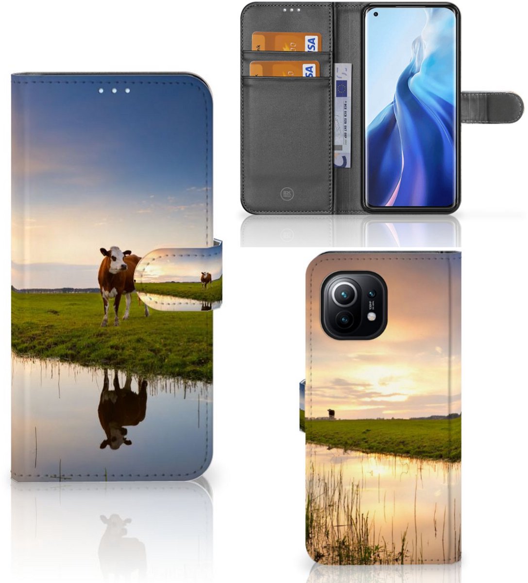 Xiaomi Mi 11 Telefoonhoesje met Pasjes Koe